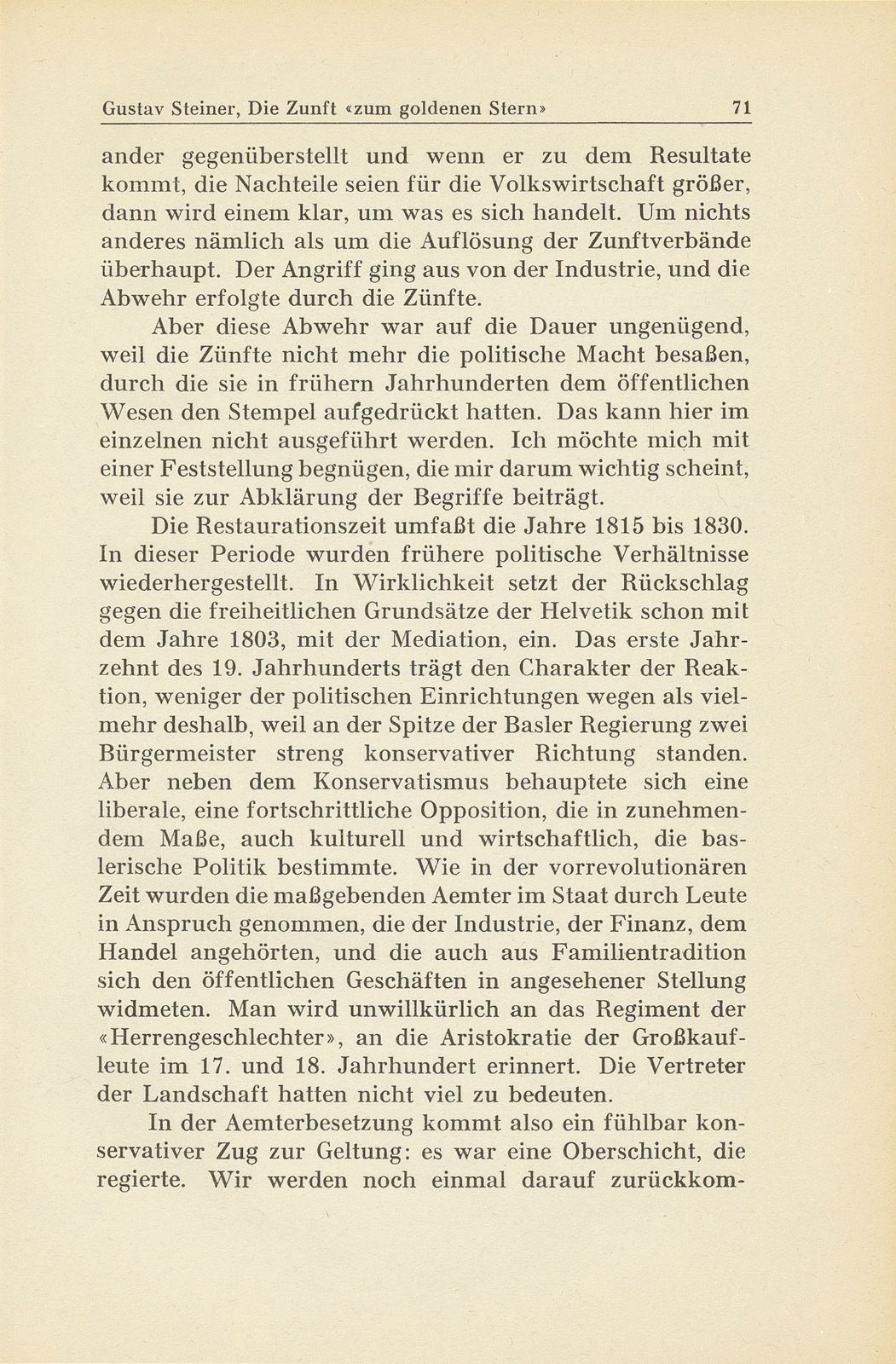 Die Zunft ‹zum goldenen Stern› im 19. Jahrhundert – Seite 3