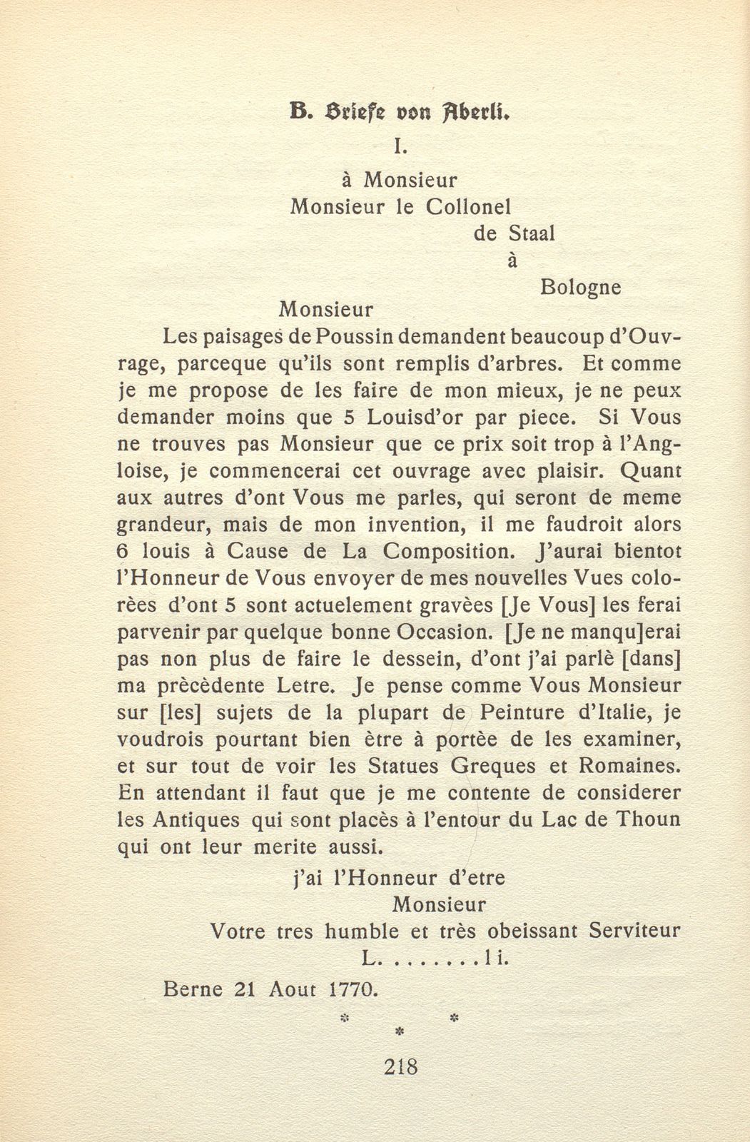 C.F. von Staal und Emanuel Handmann. (Nebst acht Briefen des Künstlers.) – Seite 24