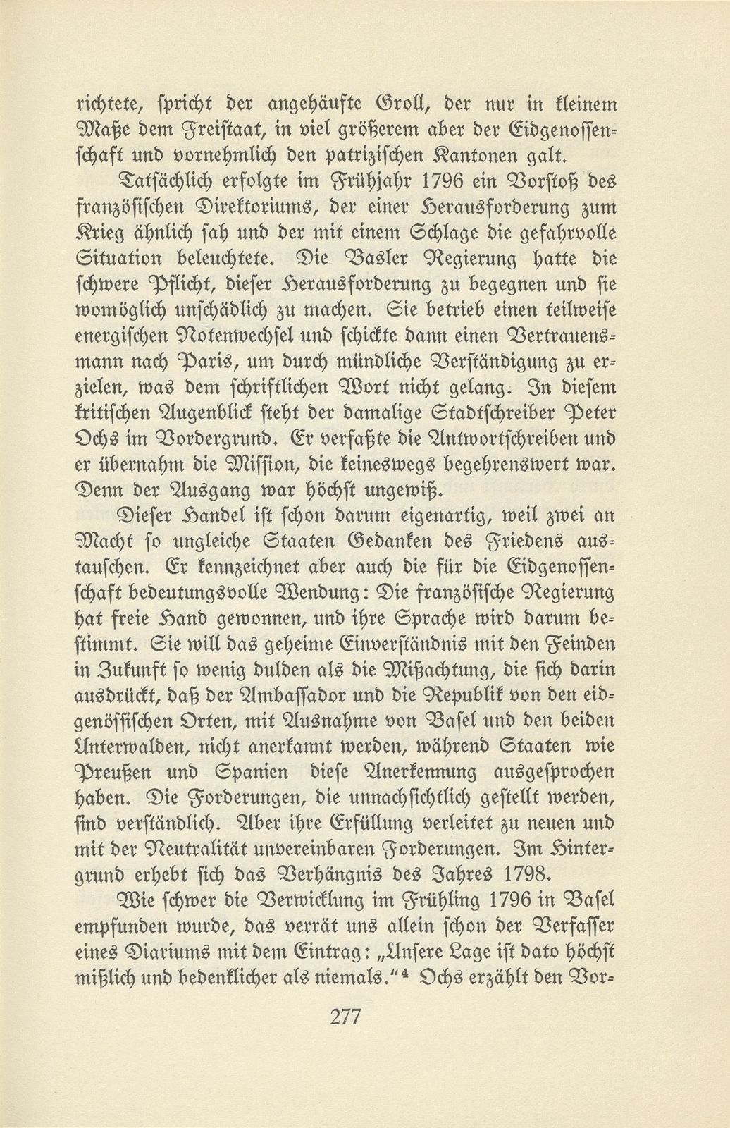 Die Basler Friedensbotschaft an das französische Direktorium 1796 – Seite 8