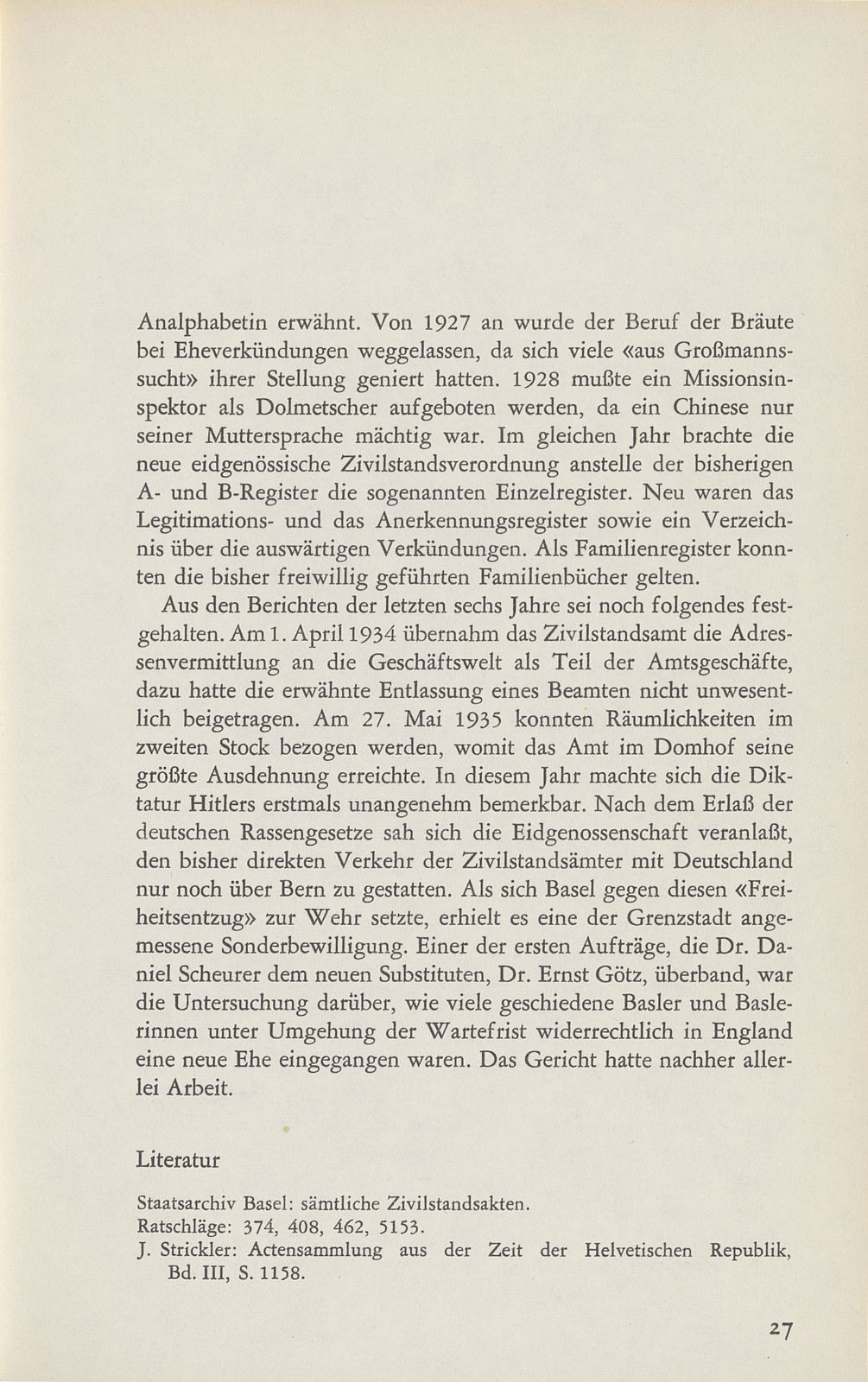 100 Jahre Ziviltrauung in Basel (19. September 1972) – Seite 23