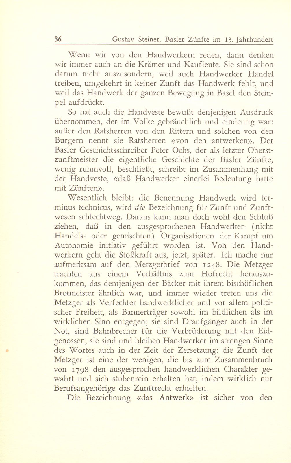 Entstehung und Charakter der Basler Zünfte im 13. Jahrhundert – Seite 20