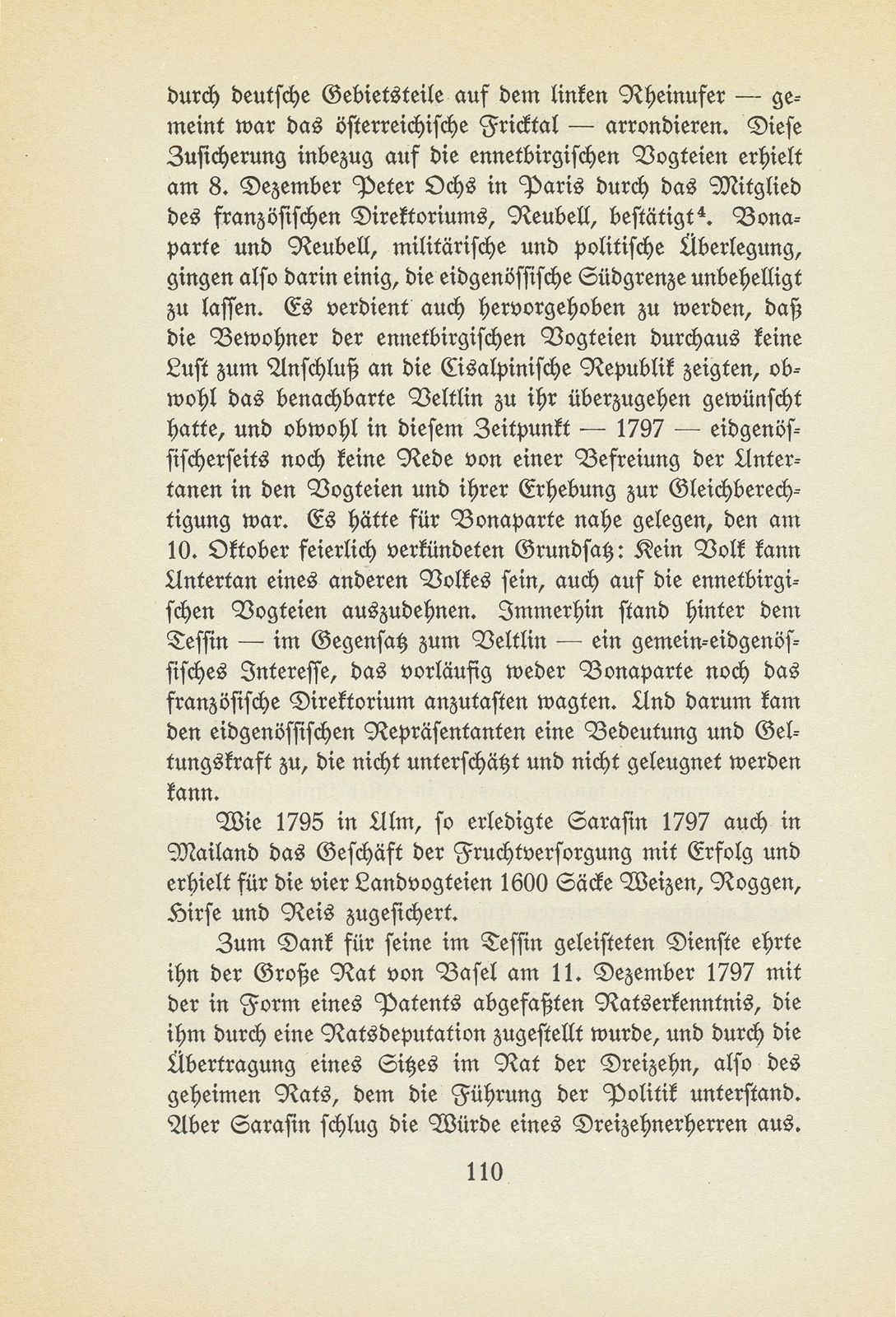 Hans Bernhard Sarasin als Gesandter Basels an der Konsulta in Paris – Seite 4