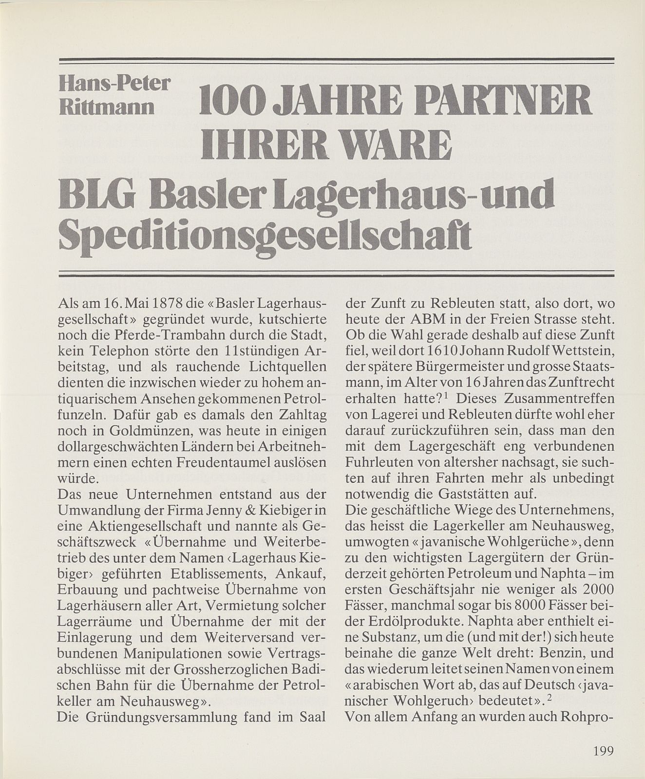 100 Jahre Partner Ihrer Ware – Seite 1