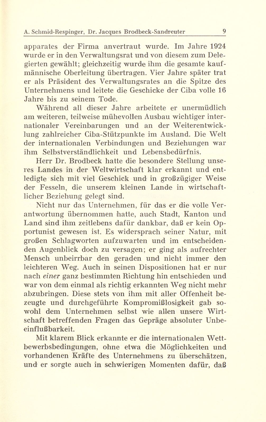 Dr. Jacques Brodbeck-Sandreuter 18. Juni 1882 bis 20. Februar 1944 – Seite 3