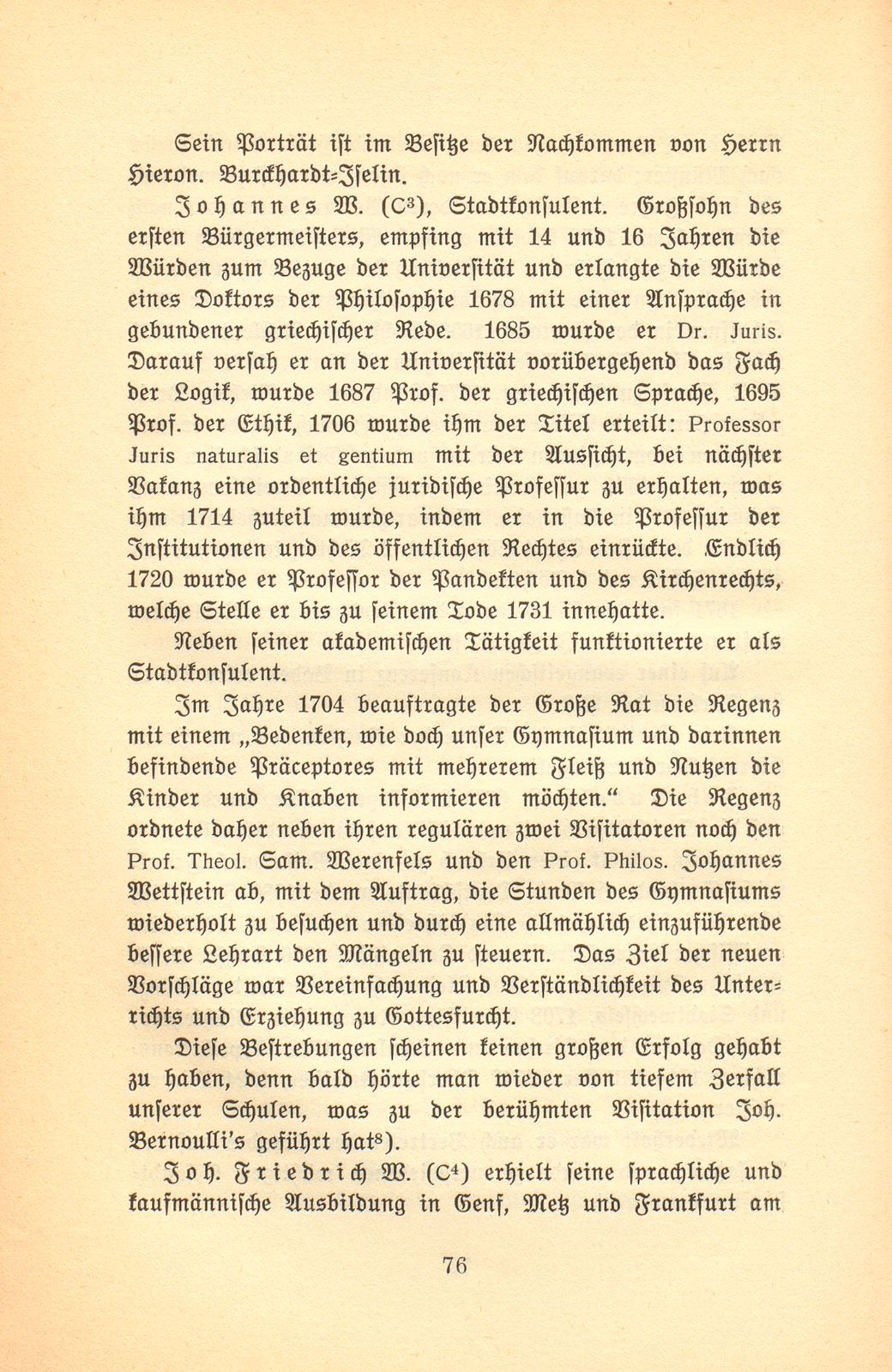 Johann Rudolf Wettstein's männliche Nachkommen in Basel – Seite 19