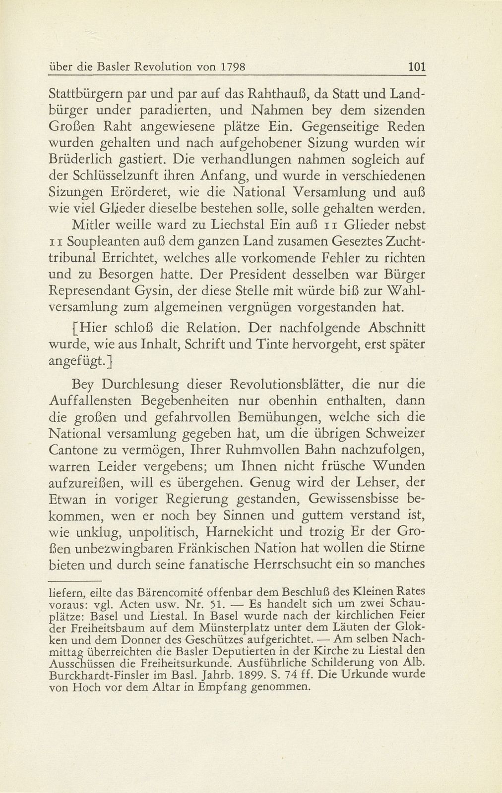 Zeitgenössischer Bericht über die Basler Revolution von 1798 [Wilhelm Hoch] – Seite 27