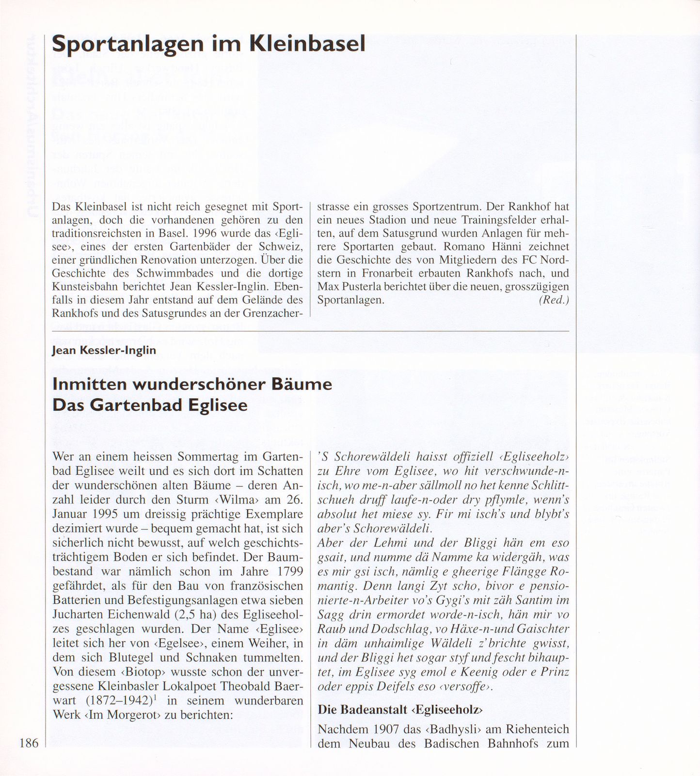 Sportanlagen im Kleinbasel – Seite 1