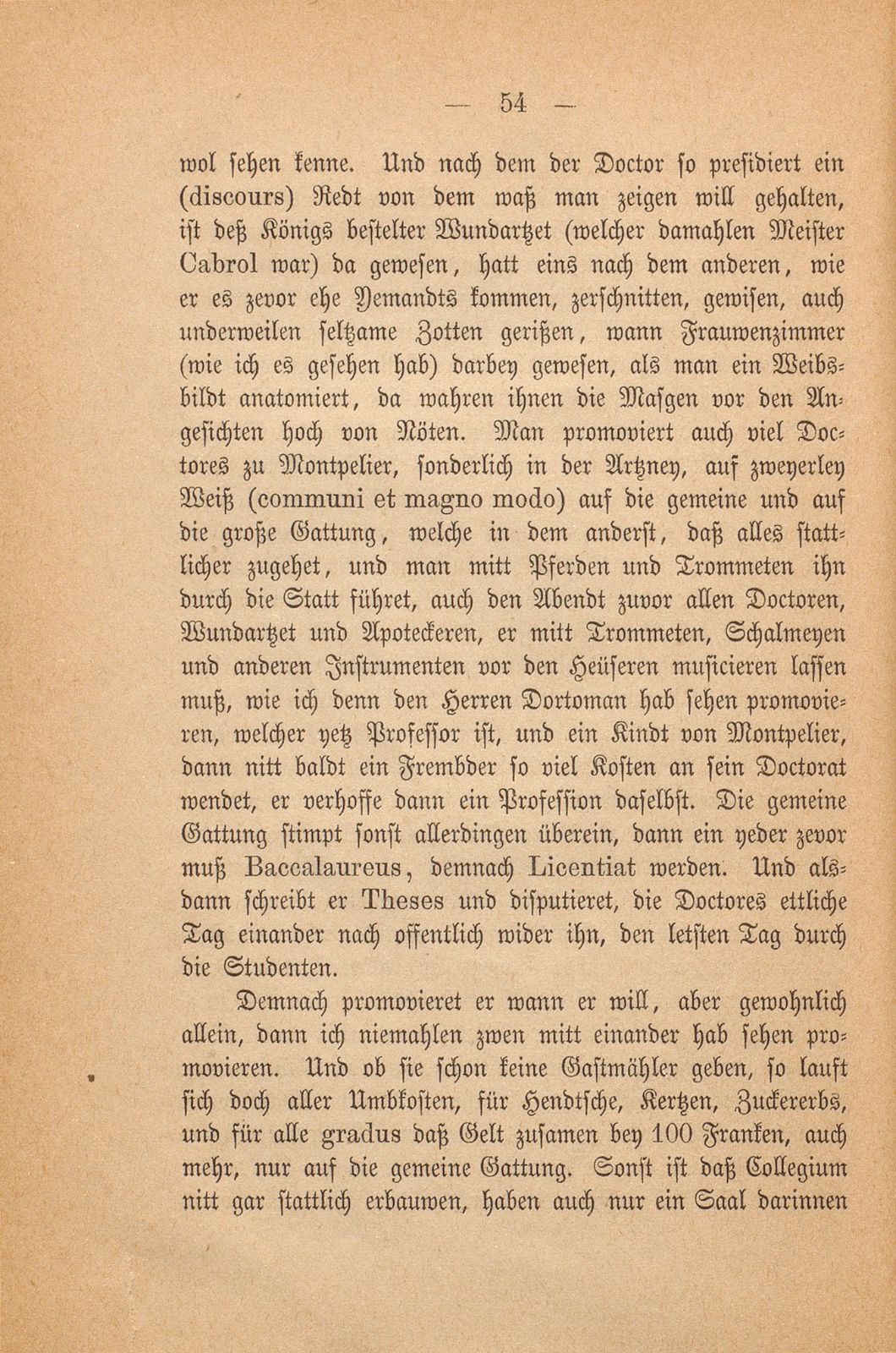 Beschreibung Thomä Platters Reyssen, die er von Basell auss in Franckreich gethan hatt anno 1595 – Seite 42