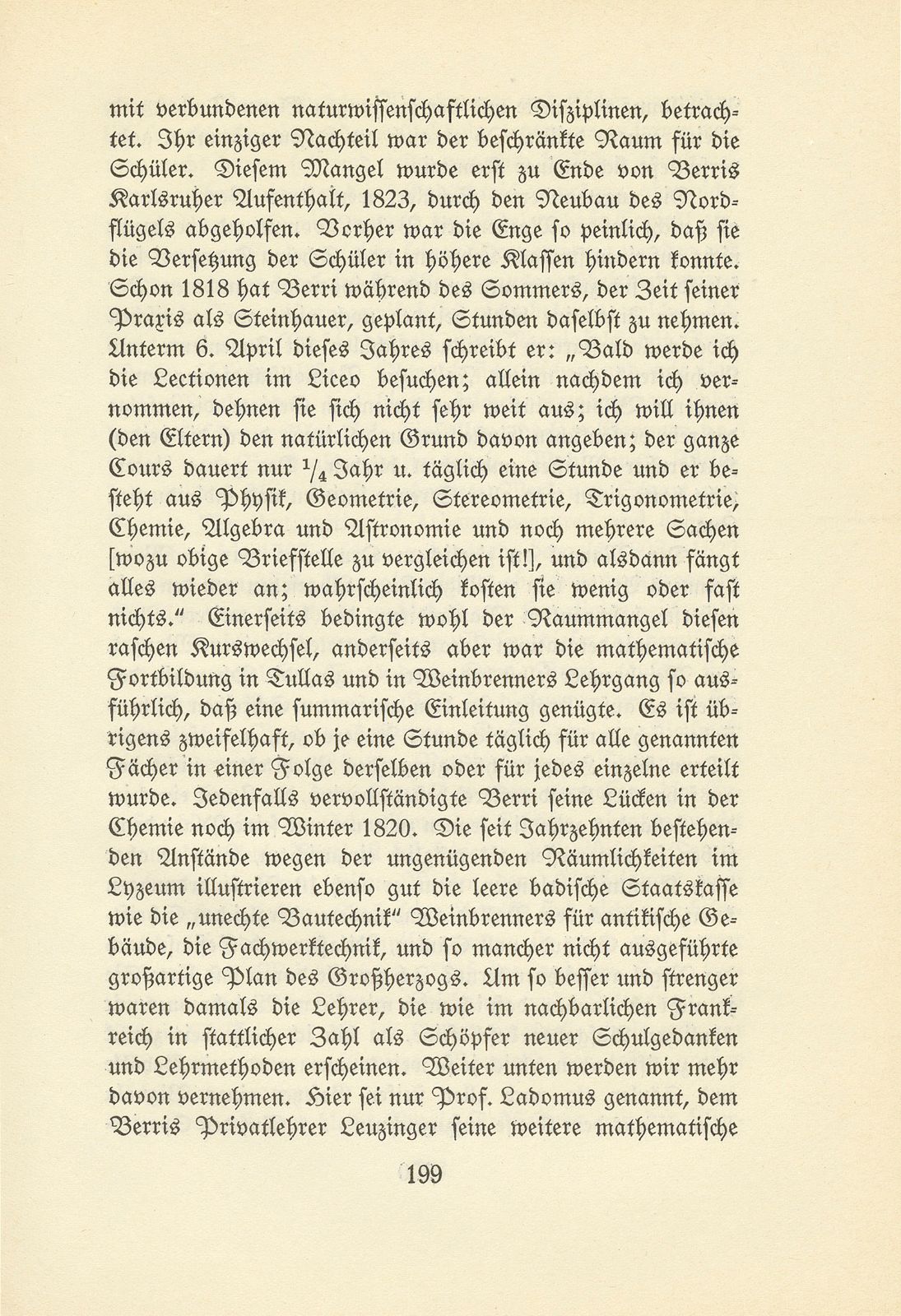 Melchior Berri. (Ein Beitrag zur Kultur des Spätklassizismus.) – Seite 23