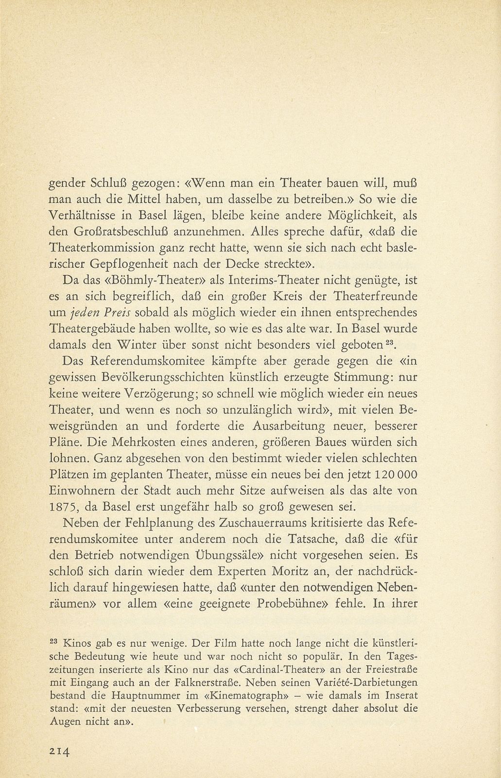 Aus der Baugeschichte des jetzigen Basler Stadttheaters. (Im Hinblick auf den im Entstehen begriffenen Neubau) – Seite 27