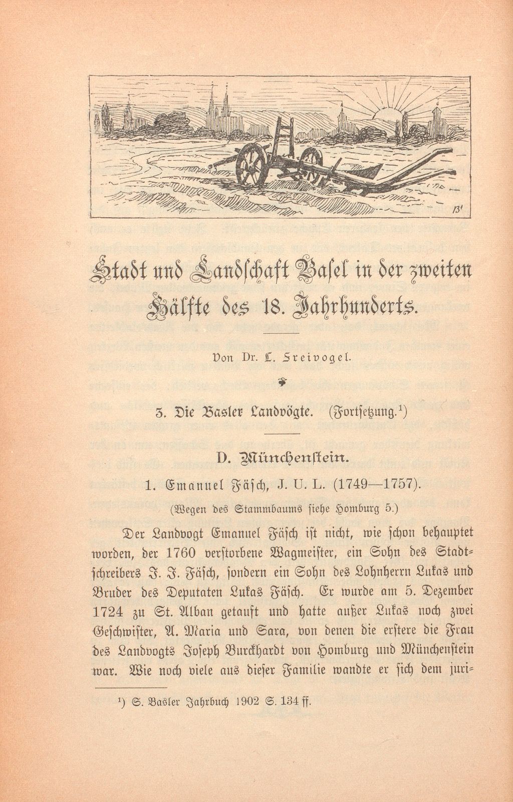 Stadt und Landschaft Basel in der zweiten Hälfte des 18. Jahrhunderts – Seite 1