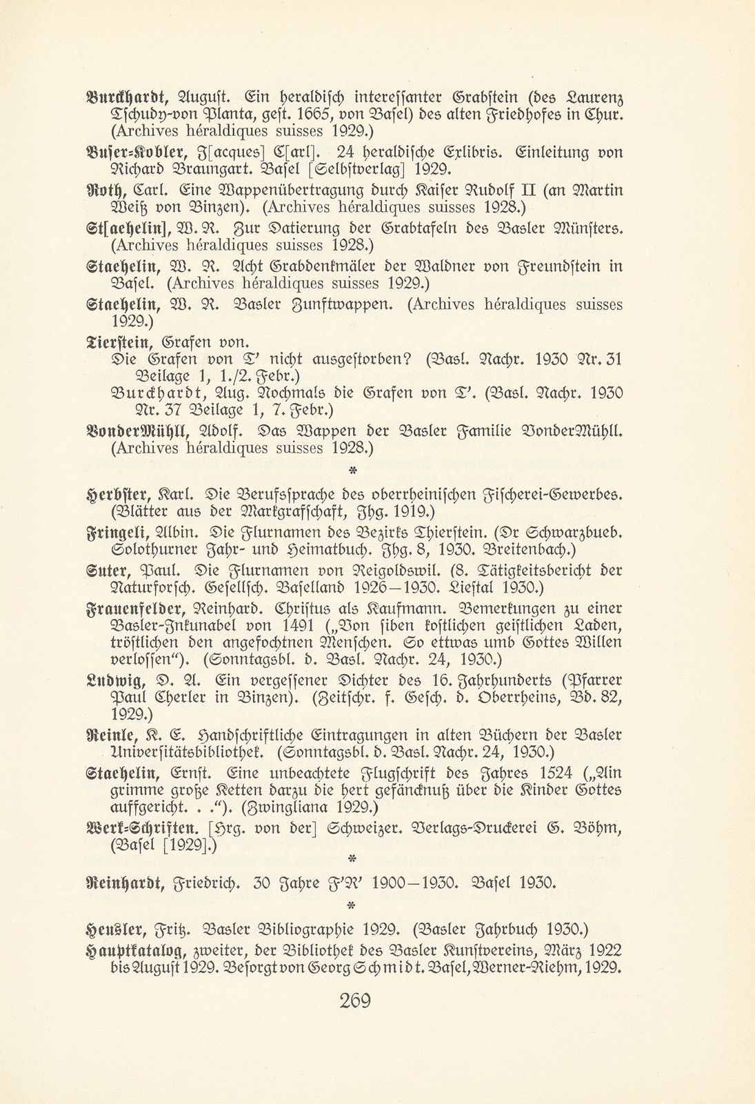 Basler Bibliographie 1930 – Seite 11