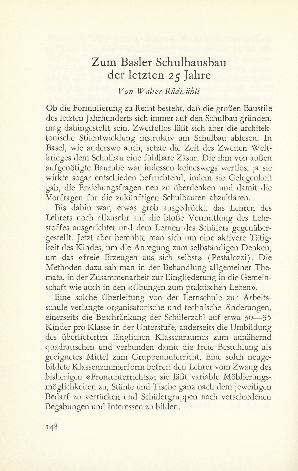 Zum Basler Schulhausbau der letzten 25 Jahre – Seite 1