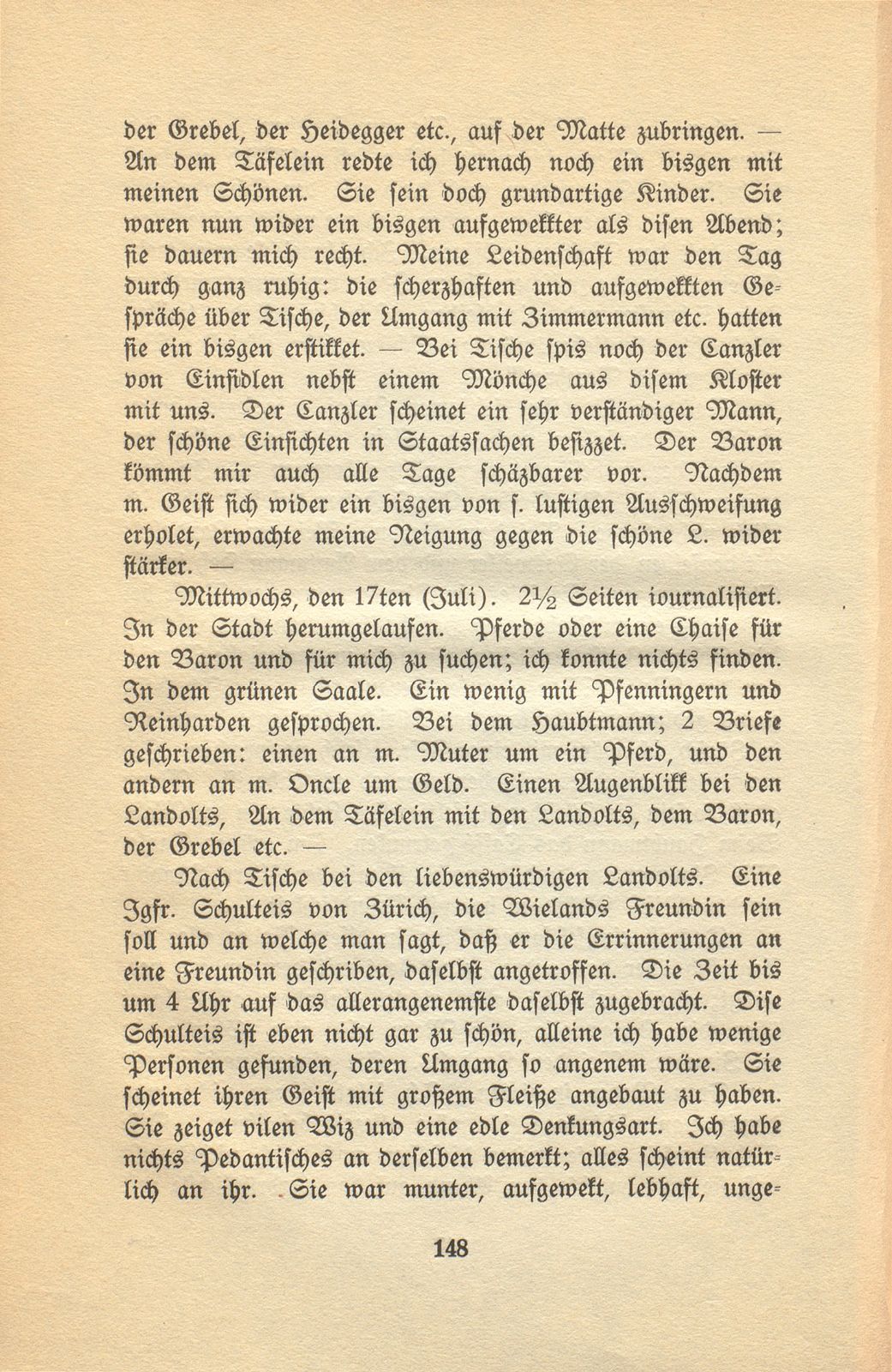 Isaak Iselins Reisetagebuch 1754 – Seite 55