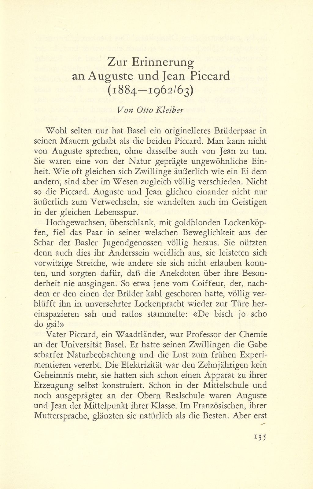 Zur Erinnerung an Auguste und Jean Piccard (1884-1962/63) – Seite 1