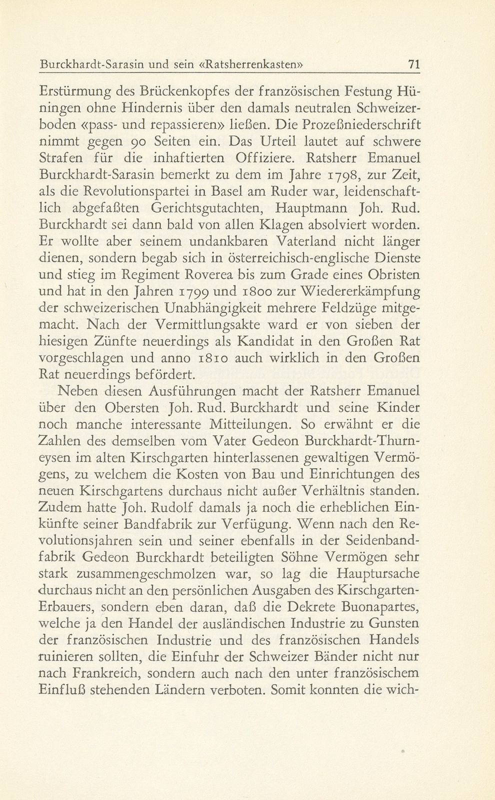 Ratsherr Emanuel Burckhardt-Sarasin und sein ‹Ratsherrenkasten› – Seite 5