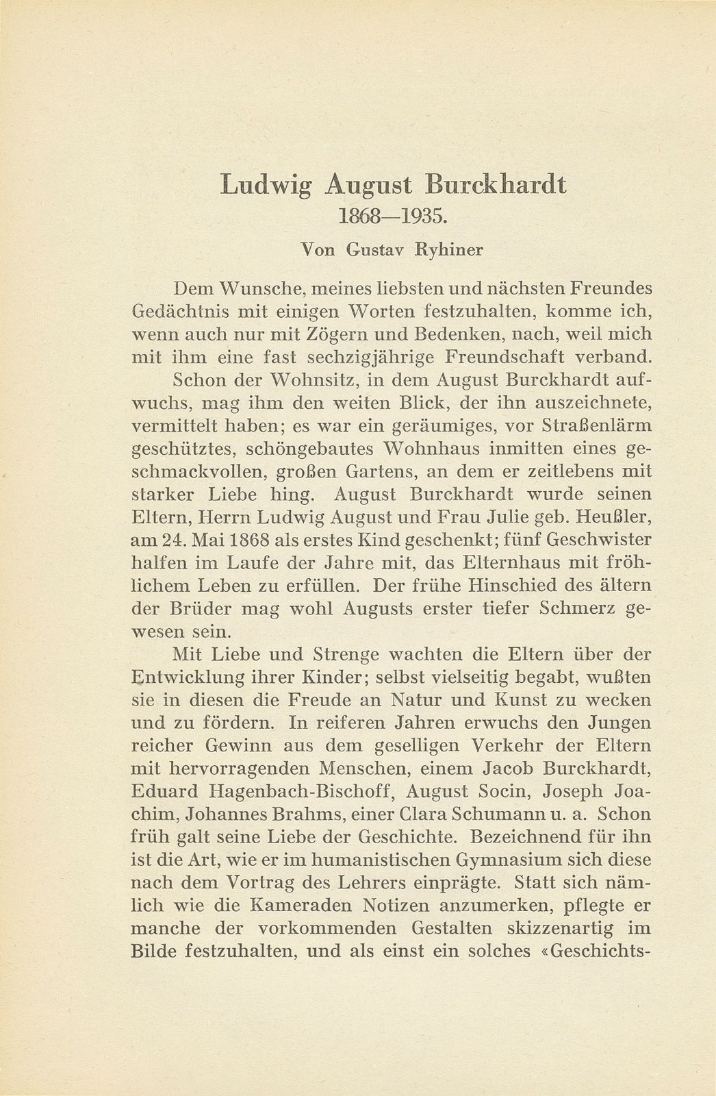 Ludwig August Burckhardt 1868-1935 – Seite 1