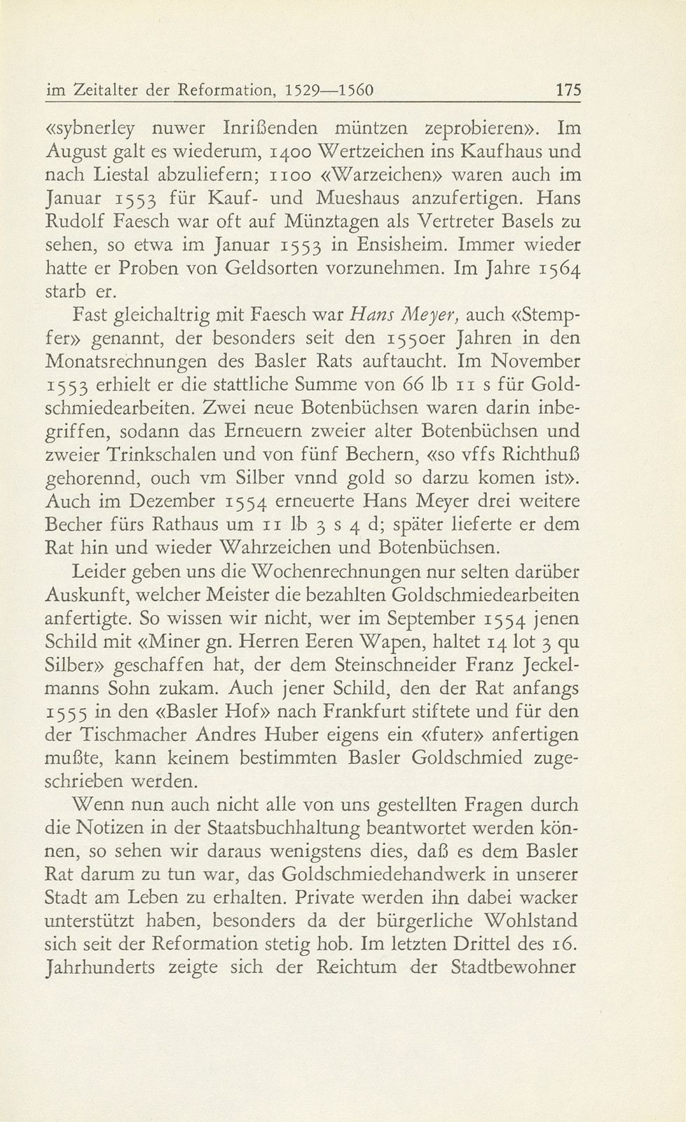 Bau- und Kunstpflege der Stadt Basel im Zeitalter der Reformation, 1529-1560 – Seite 43