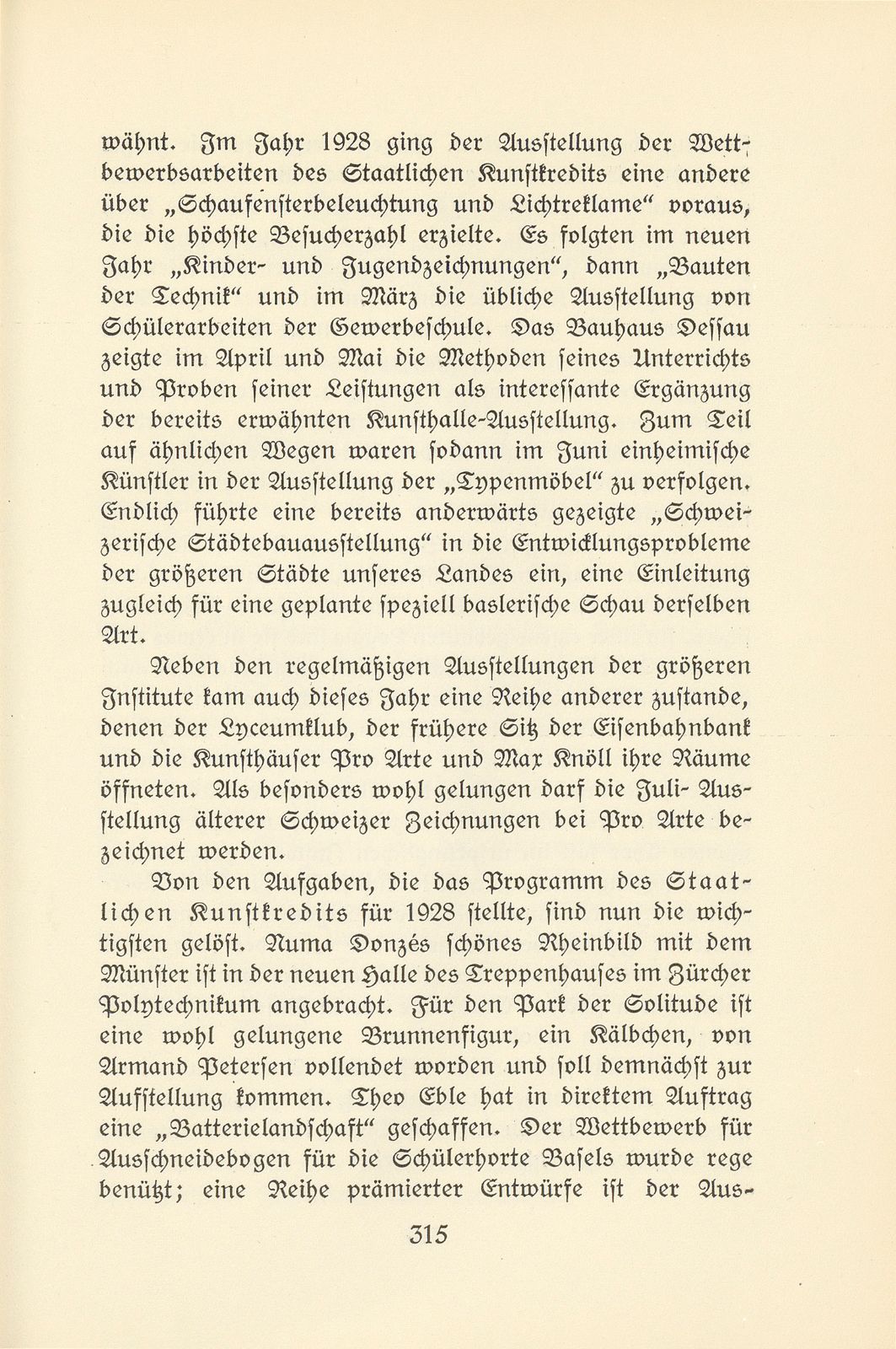 Das künstlerische Leben in Basel vom 1. Oktober 1928 bis 30. September 1929 – Seite 3