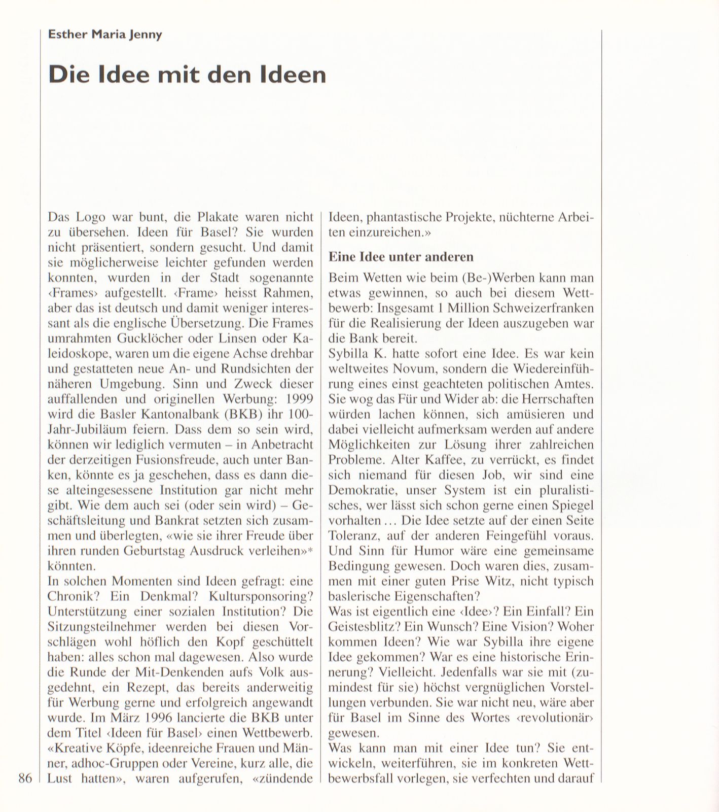 Die Idee mit den Ideen – Seite 1