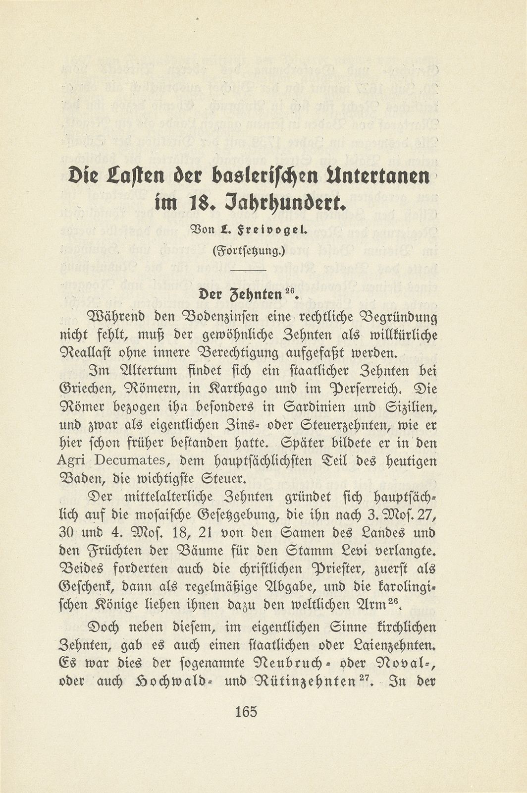 Die Lasten der baslerischen Untertanen im 18. Jahrhundert – Seite 1