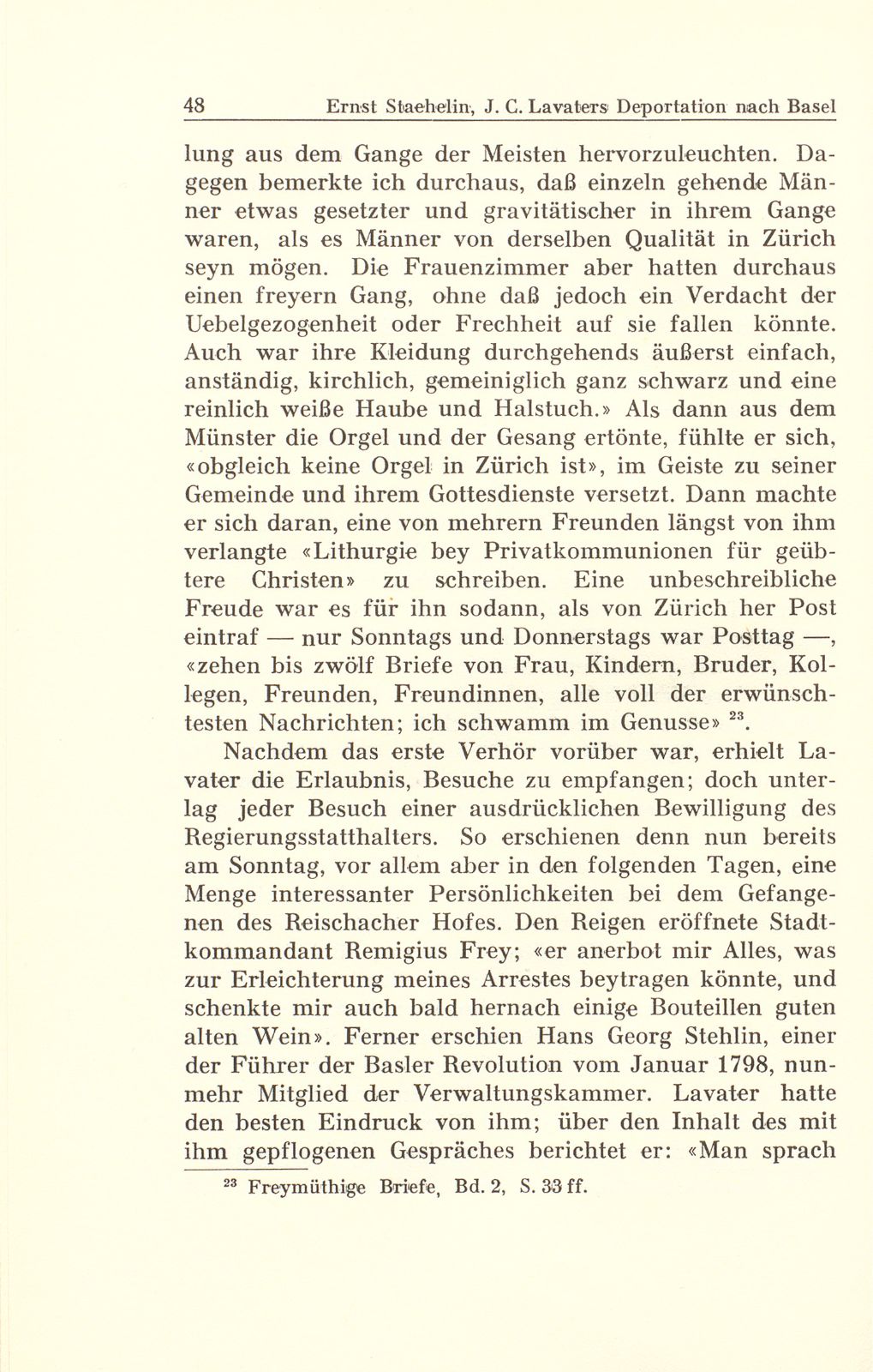 Johann Caspar Lavaters Deportation nach Basel im Jahre 1799 – Seite 18