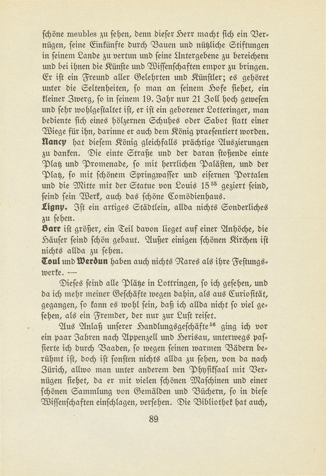 Johannes Ryhiner's Anmerkungen über das Merkwürdige, so in denen Städten, die ich zu sehen Gelegenheit gehabt, wahrzunehmen, nach der Ordnung, wie ich solche eine nach der anderen besucht – Seite 36