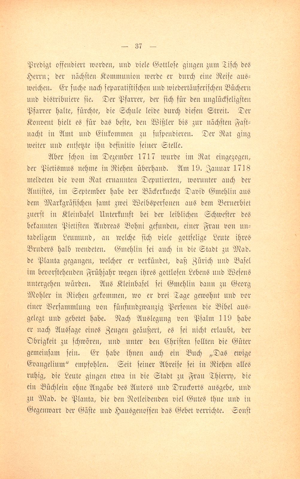 Die Basler Separatisten im ersten Viertel des XVIII. Jahrhunderts – Seite 8