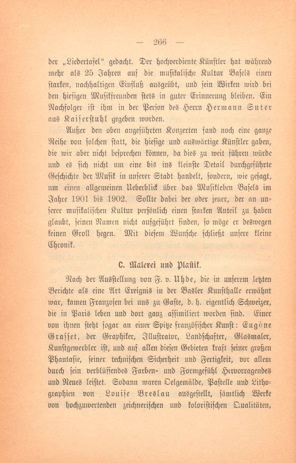 Das künstlerische Leben in Basel vom 1. November 1901 bis 31. Oktober 1902 – Seite 1