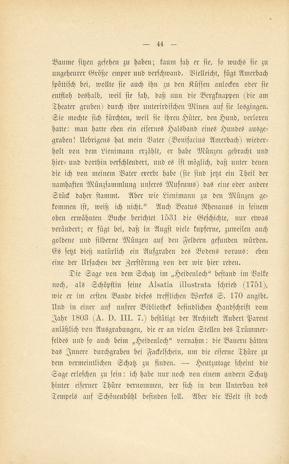 Zerstörung und Erhaltung der römischen Ruinen zu Augst – Seite 9