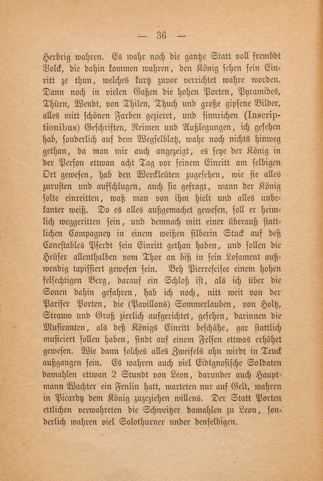 Beschreibung Thomä Platters Reyssen, die er von Basell auss in Franckreich gethan hatt anno 1595 – Seite 24