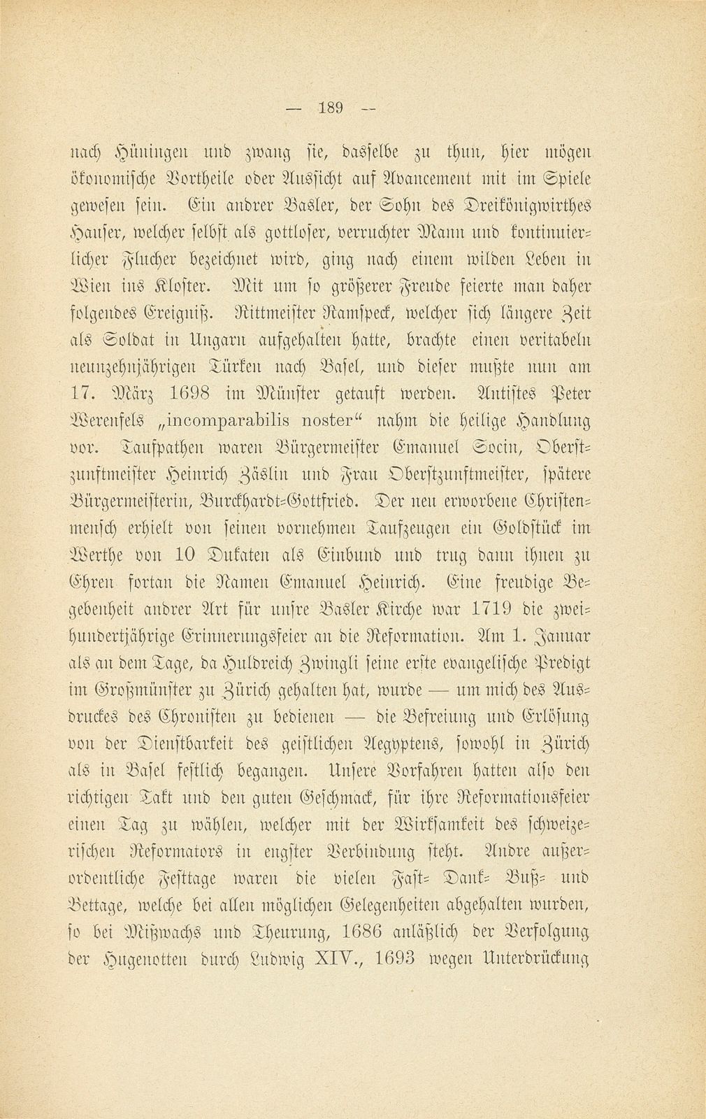 Mitteilungen aus einer Basler Chronik des beginnenden XVIII. Jahrhunderts [Sam. v. Brunn] – Seite 25