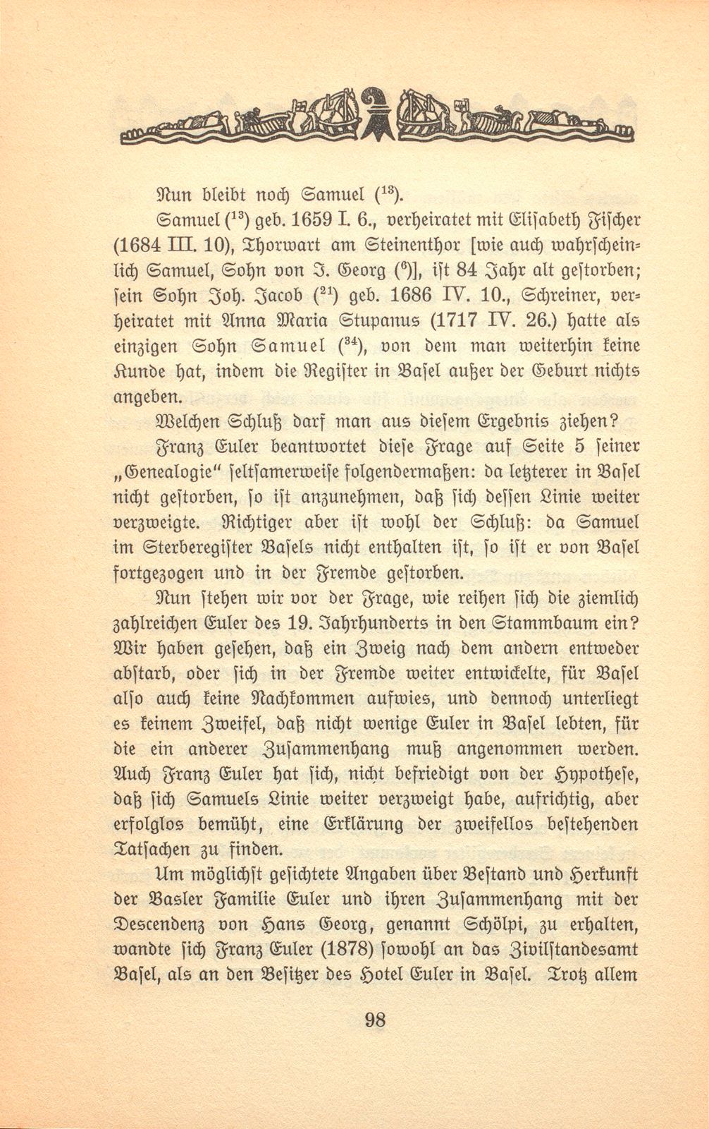 Zur Genealogie der Familie Euler in Basel – Seite 34