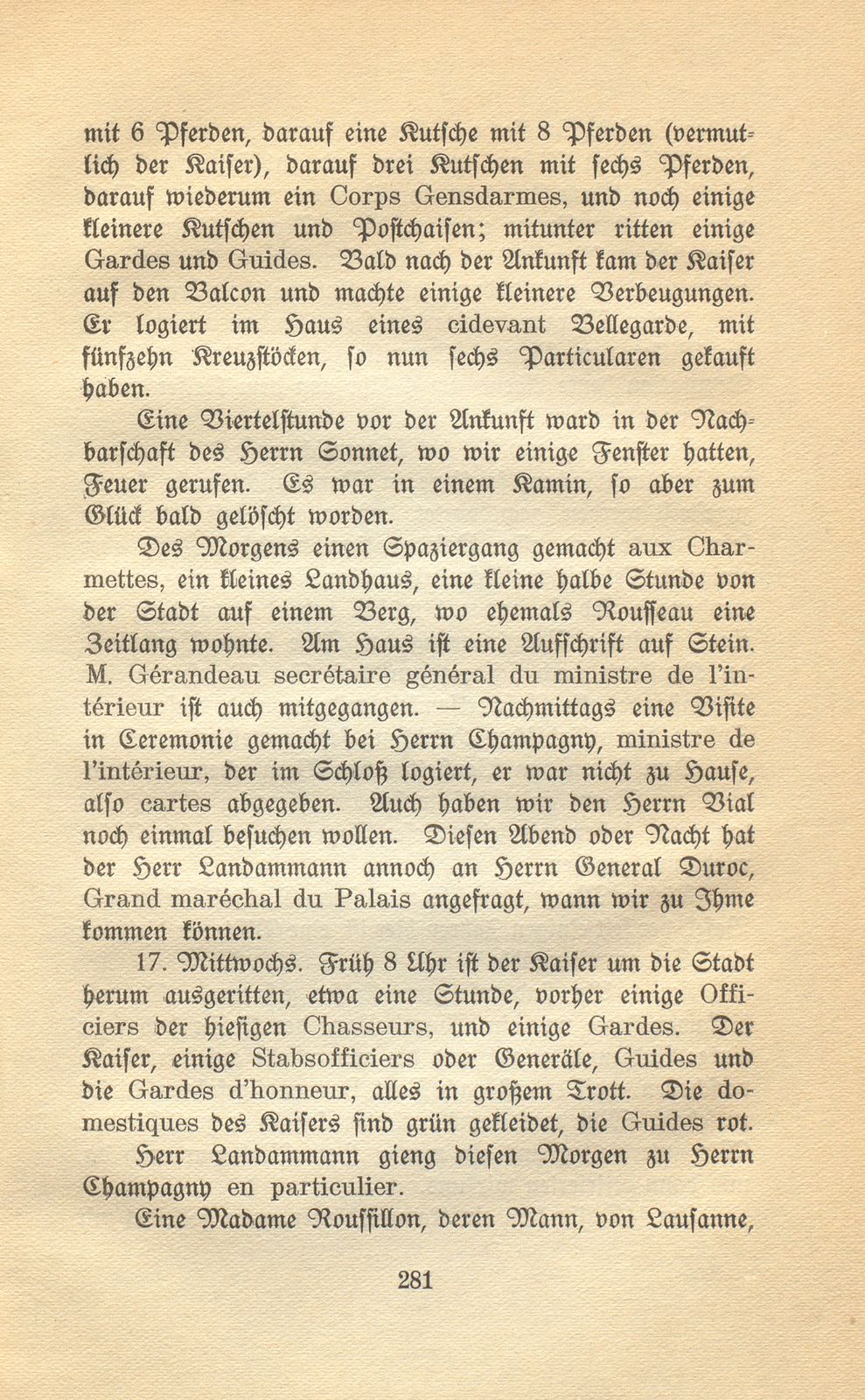 Bürgermeister Andreas Merians Reyssbeschreibung nach Chambéry zur Complimentierung des französischen Kaisers als König von Italien April 1805 – Seite 8