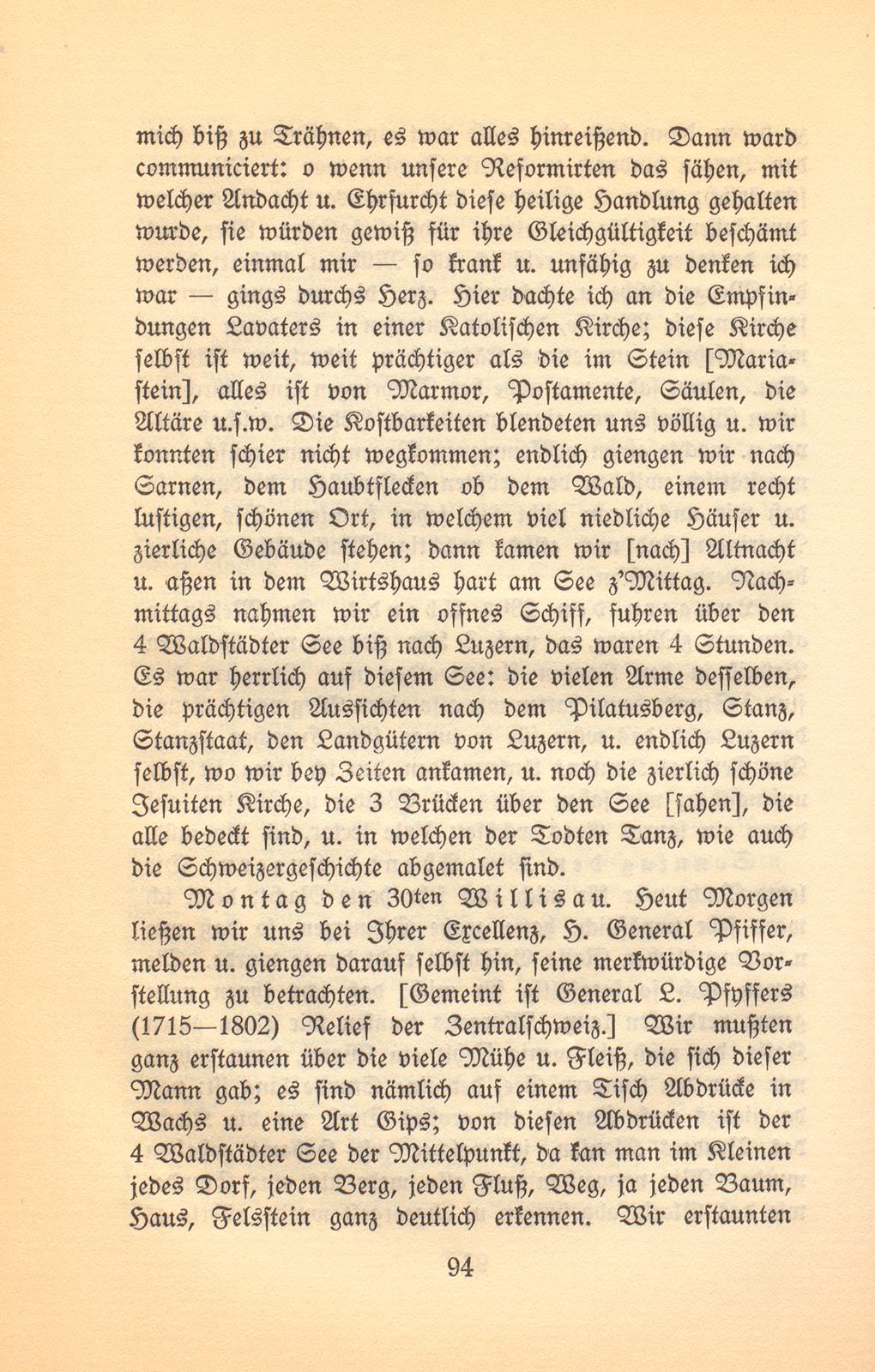 Kleine Reise nach den vaterländischen Eisbergen und durch einen Teil der Schweiz gethan im Julio 1791 [Aufzeichnungen von Daniel Kraus] – Seite 15