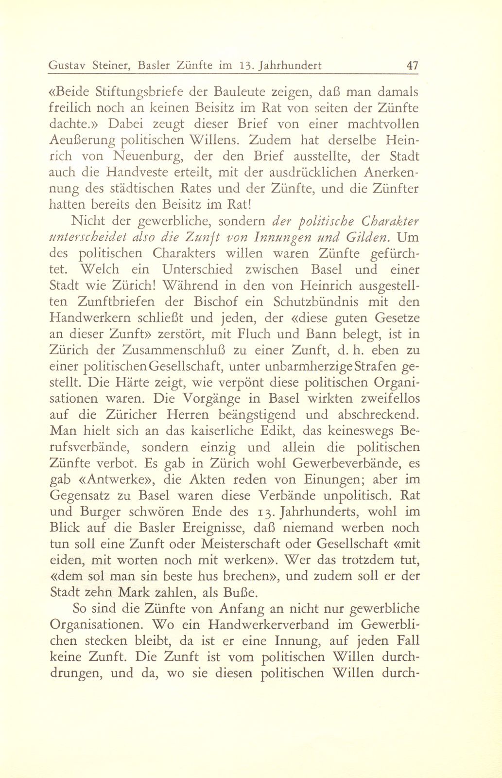 Entstehung und Charakter der Basler Zünfte im 13. Jahrhundert – Seite 31