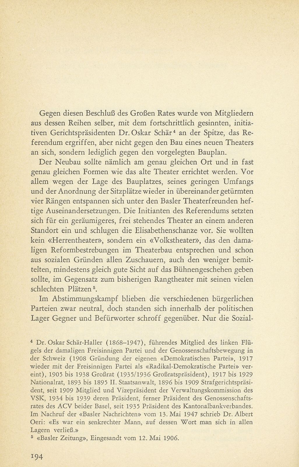 Aus der Baugeschichte des jetzigen Basler Stadttheaters. (Im Hinblick auf den im Entstehen begriffenen Neubau) – Seite 3