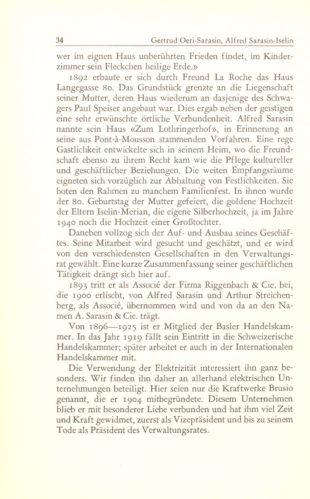 Alfred Sarasin-Iselin 27. März 1865 – 16. Dezember 1953 – Seite 10