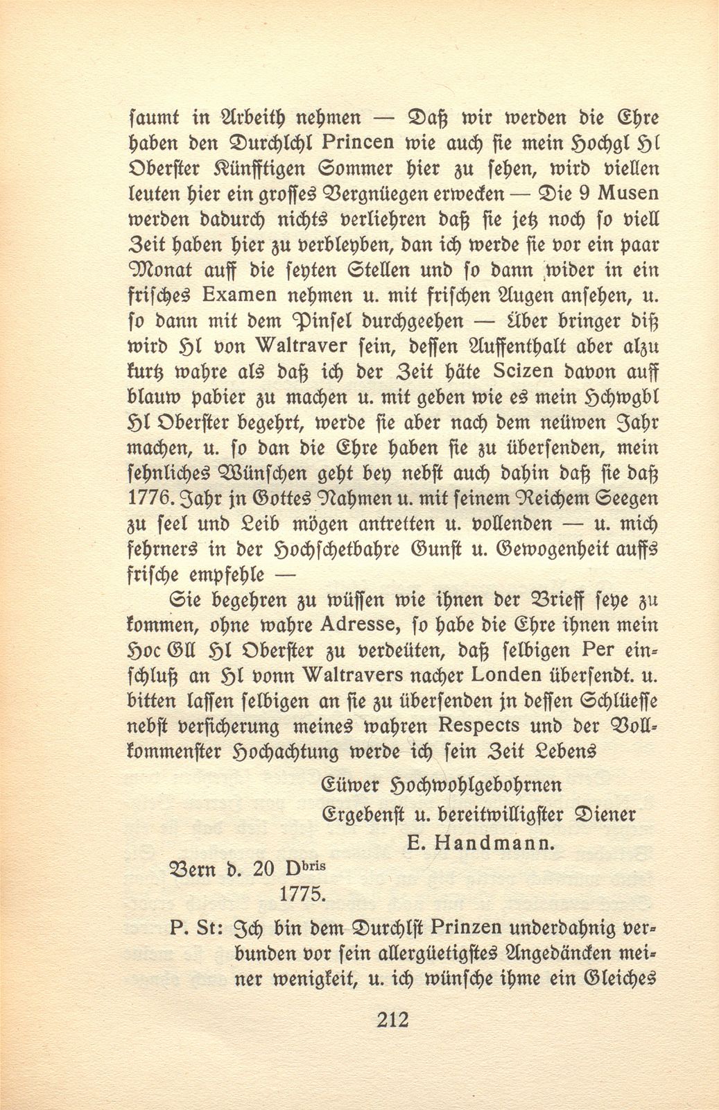 C.F. von Staal und Emanuel Handmann. (Nebst acht Briefen des Künstlers.) – Seite 18