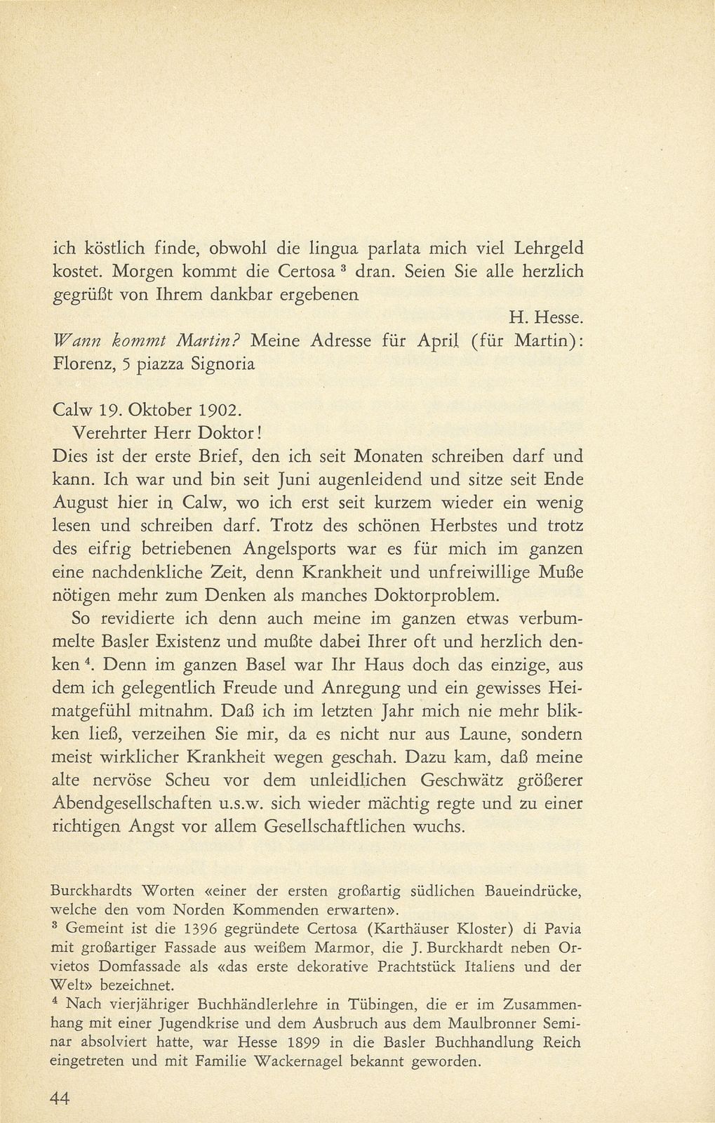 Ausgewählte Briefe an Staatsarchivar Dr. Rudolf Wackernagel oder dessen Gattin (1882-1926) – Seite 4