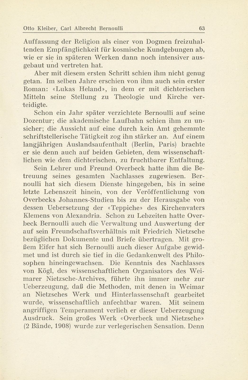 Carl Albrecht Bernoulli 10. Januar 1868 bis 13. Februar 1937 – Seite 3