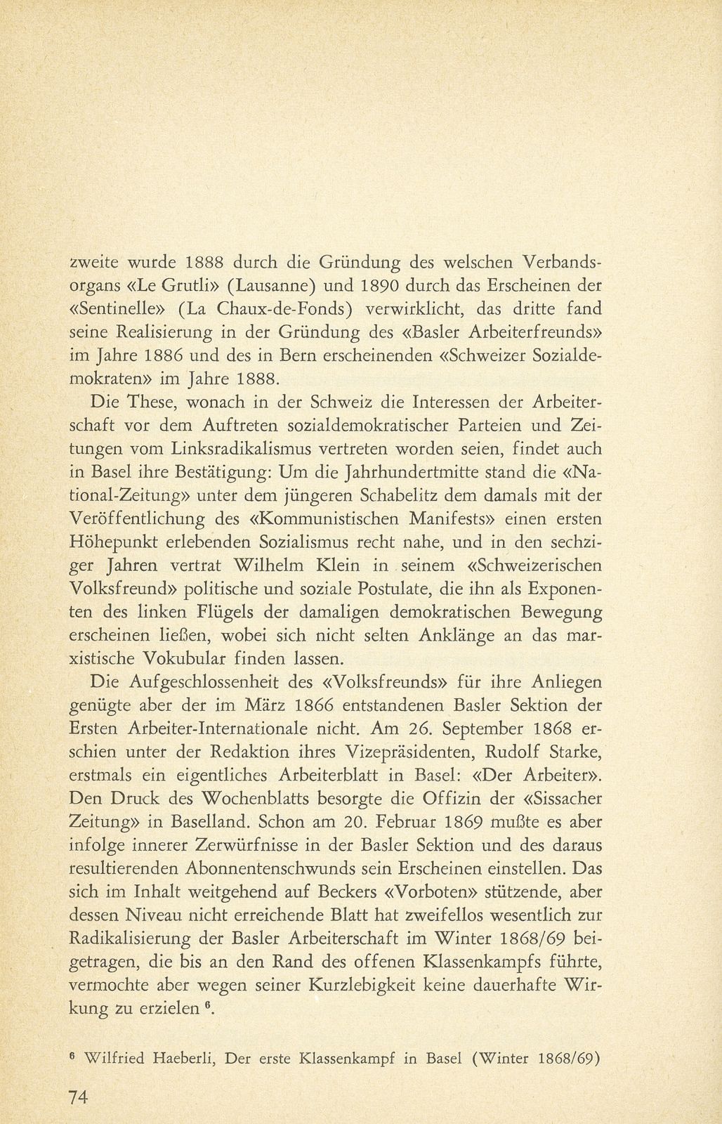 Die sozialdemokratische Presse in Basel bis zum Ersten Weltkrieg – Seite 6