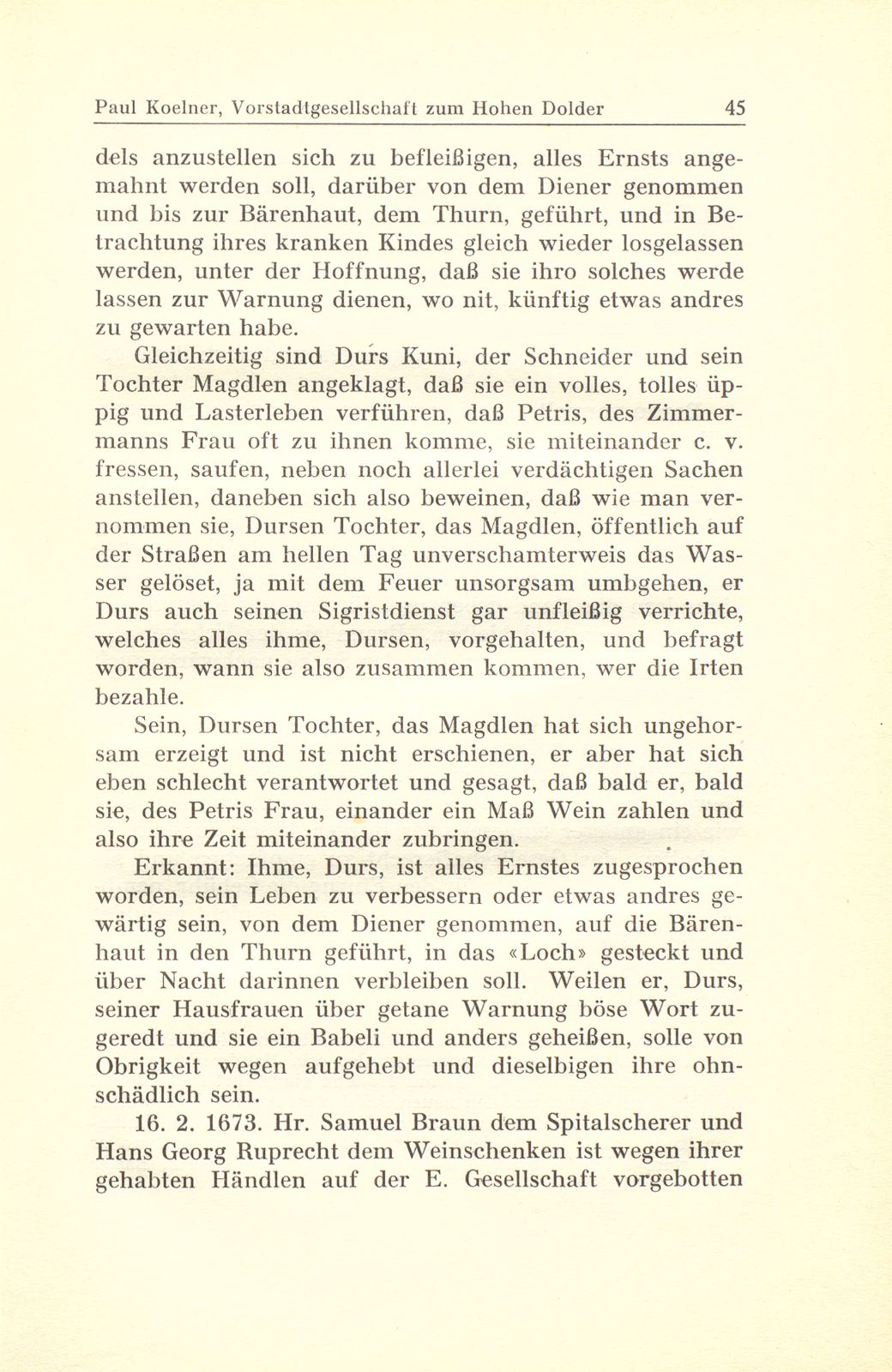 Aus der Gerichtspraxis der Vorstadtgesellschaft zum Hohen Dolder – Seite 31