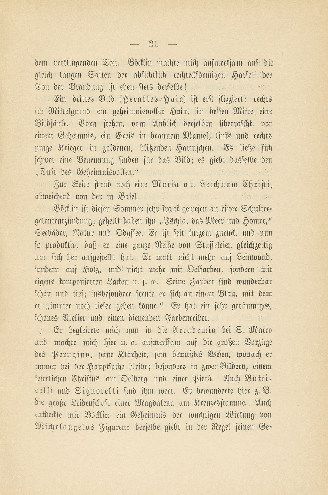 Erinnerungen an Arnold Böcklin nach Tagebuchnotizen eines Studenten – Seite 19