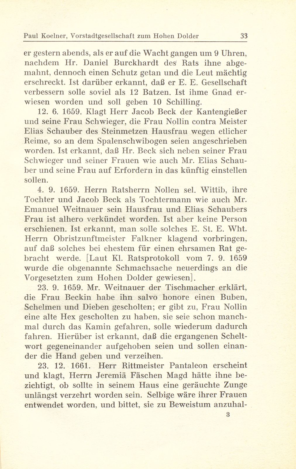 Aus der Gerichtspraxis der Vorstadtgesellschaft zum Hohen Dolder – Seite 19