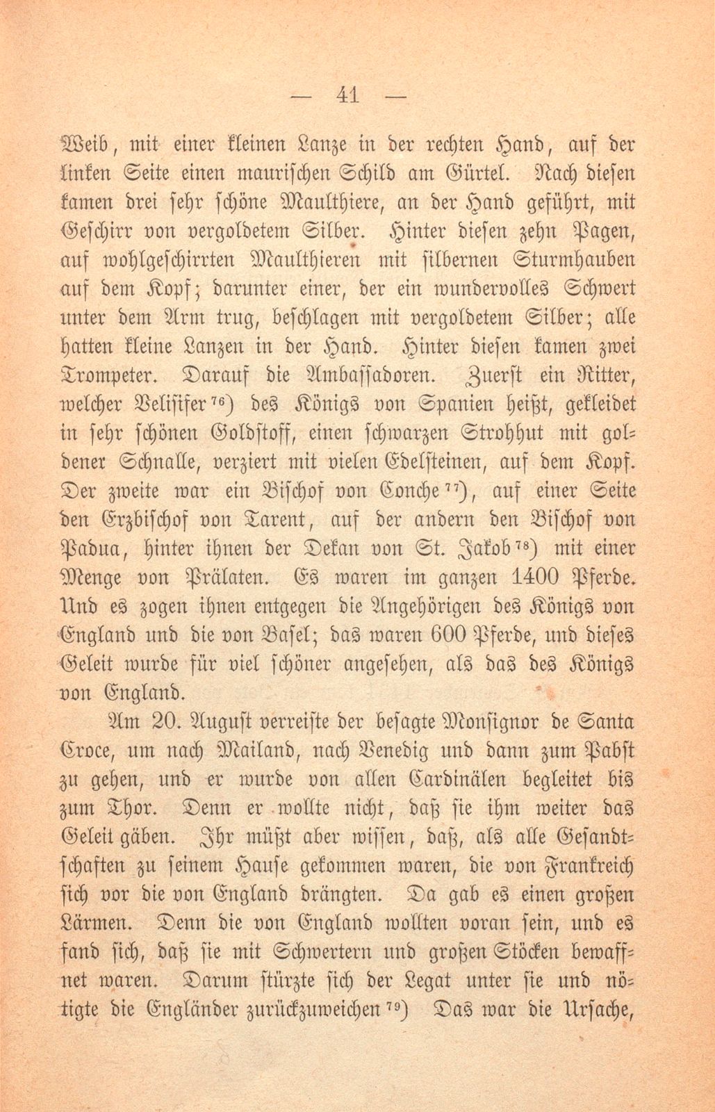 Andrea Gattaro von Padua, Tagebuch der Venetianischen Gesandten beim Concil zu Basel. (1433-1435.) – Seite 41