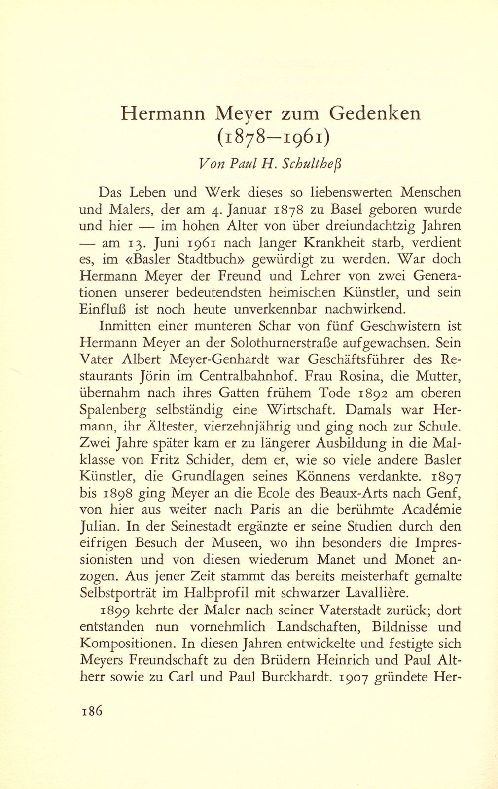 Hermann Meyer zum Gedenken (1871-1961) – Seite 1