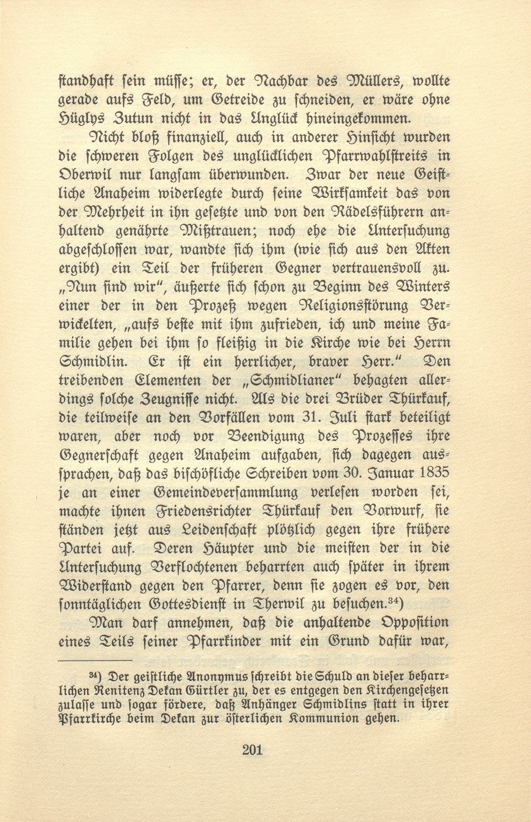 Ein kirchlicher Streit im Birseck vor achtzig Jahren – Seite 90