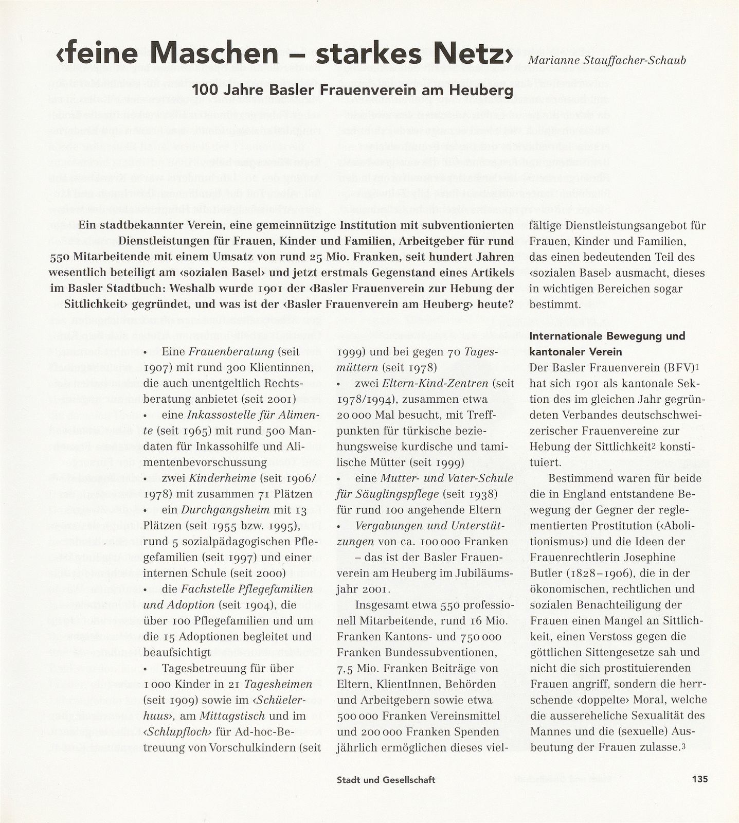 ‹feine Maschen – starkes Netz› – Seite 1