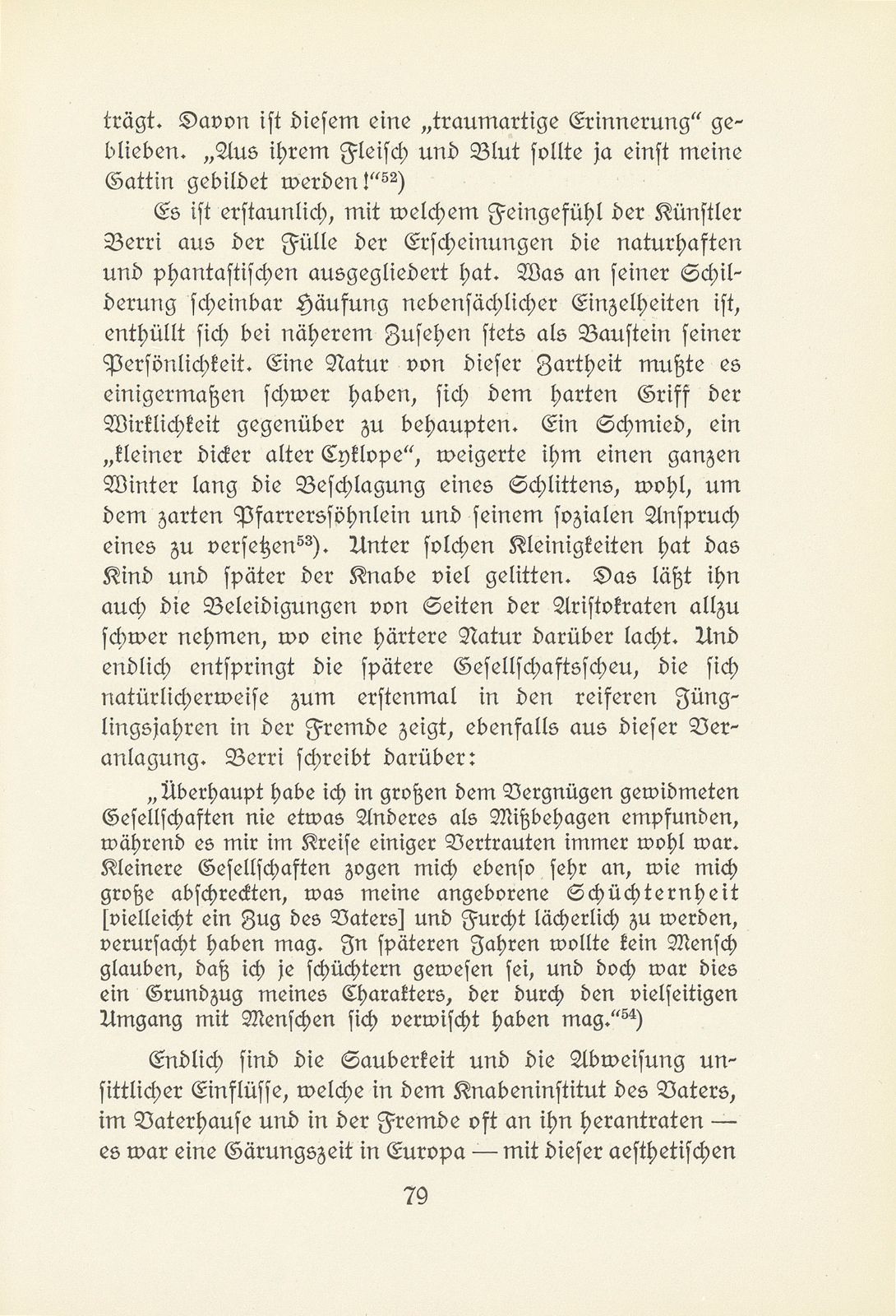 Melchior Berri. (Ein Beitrag zur Kultur des Spätklassizismus in Basel.) – Seite 21